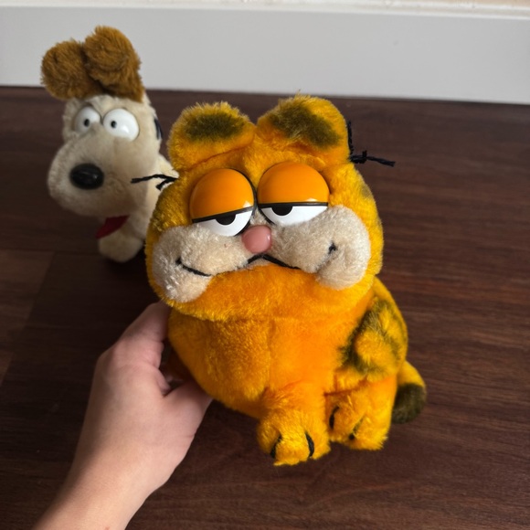 Vintage 1981 Garfield & Odie Plush Toys Set Retro Cartoon Collectibles - Picture 5 of 6